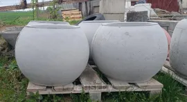 Цветочница бетонная "Шар" 3. 580х450мм