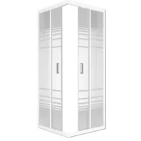 Душевой уголок Метакам City Trend White 90x90x185 / 556637 (текстурированное стекло, без поддона)