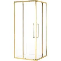 Душевой уголок Cezares RELAX-304-A-2-90-C-BORO (брашированное золото)