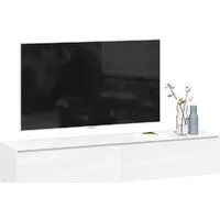 Тумба Трия Глосс ТД-319.03.11 (белый глянец/стекло белый глянец)