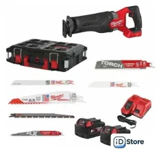 Сабельная пила Milwaukee M18 FSZ100P 4933498242 (с 2-мя АКБ, кейс)