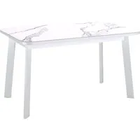 Кухонный стол Kenner AA1200 (белый/керамика/мрамор белый)