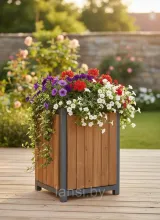 Цветочница металлическая с деревом "Виток 2" 300х300х500 мм