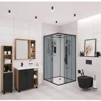 Душевая кабина Niagara NG-6901-01GQ Black 90x90x210 (прозрачное стекло)