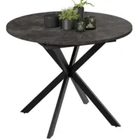 Кухонный стол Трия Мэдисон раздвижной тип 1 (черный муар/ателье темный)