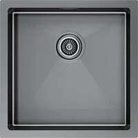 Кухонная мойка Paulmark Gerberg 44 UNI PM254444-GM (черный/вороненая сталь)