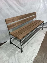 Скамейка металлическая с брусом "Виток 12 " 1500х400х750мм