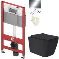Унитаз подвесной Lauter Magdeburg 21103EC TECE Kit 9400412 (черный матовый)