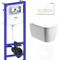 Унитаз подвесной Lavinia Boho Relfix Bell Pro Rimless 6 в 1 75110011 (белый пластик)