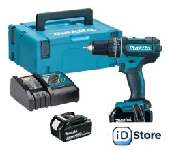 Ударная дрель-шуруповерт Makita DHP482RTJ (с 2-мя АКБ, кейс)