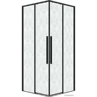 Душевой уголок Grossman Galaxy 100x100x195 300.K33.01.1010.21.02 (черный матовый/шиншилла стекло)