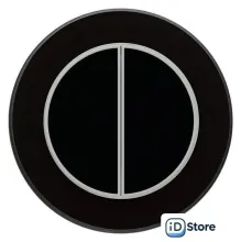 Беспроводной выключатель DeLUMO Ronda двухканал. клавишный 9005 (классический черный)