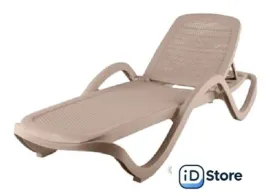 Шезлонг Элластик-Пласт Capri плетеный 195x73x41 (серый)