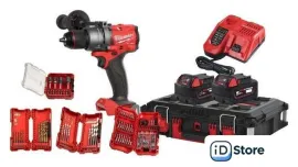 Ударная дрель-шуруповерт Milwaukee M18 FUEL Promo FPD3100P-502P 4933498240 (с 2-мя АКБ 5 Ач, кейс, набор оснастки)