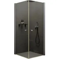 Душевой уголок MaybahGlass MGY-1300-5 (графитовое стекло/хром матовый)