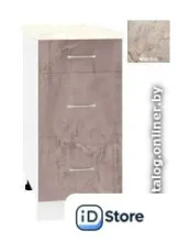 Шкаф напольный Кортекс-мебель Корнелия Лира НШ40р3ш (оникс/марсель)