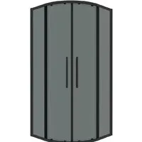 Душевой уголок Grossman Cosmo 80x80x195 301.K33.02.8080.21.10 (черный матовый/тонированное стекло)