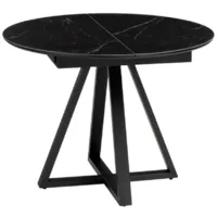 Обеденный стол Woodville Нельсон 100/140х100х76 (shakespeare black/черный)