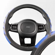 Оплетка экокожа M Combo- 2 SKYWAY Черно/Синяя