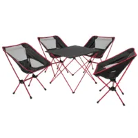 Комплект складной мебели Sundays ZC-CT005/ZC-CC012-1 (4шт, черный)