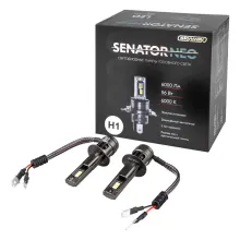 Автолампа диод H1 P14,5s 12V 56W 6000Лм SKYWAY компактвентилятор SENATOR NEO 6000К Белая коробк