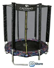 Батут Calviano Smile 140 см-4.5FT с внешней сеткой складной