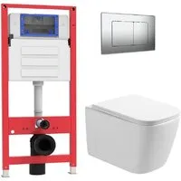 Унитаз подвесной Oliveeka OL-MQ-003 OL-1216 OL-E12-BN (никель матовый)