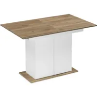 Обеденный стол Woodville Carla (белый/крафт золотой)