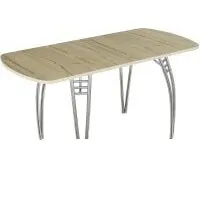 Кухонный стол ВВР Пластиковый раздвижной (дуб кера/подстолье паук)