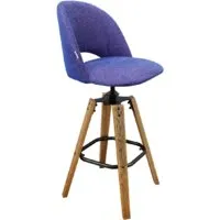 Стул Sheffilton SHT-ST34/S93 (синий мираж/брашированный коричневый/черный муар)