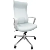 Офисное кресло SitUp Record White Chrome (Light Grey)