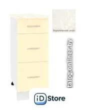 Шкаф напольный Кортекс-мебель Корнелия Лира НШ30р3ш (венге светлый/королевский опал)