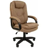 Офисное кресло CHAIRMAN 668LT N (черный пластик/экопремиум бежевый)