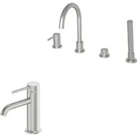 Комплект смесителей Oliveeka OL-66901788139017-BN (никель матовый)
