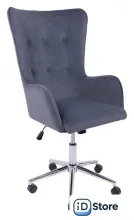 Офисное кресло AksHome Bella XL (chrome Kiton 713 Graphite велюр/графит)