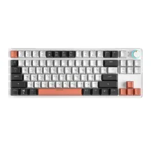 Проводная клавиатура Cyberlynx ZA87 White Black Orange (TNT Yellow)