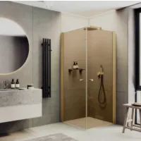 Душевой уголок MaybahGlass MGY-1297-2 (бронзовое стекло/бронзовый)