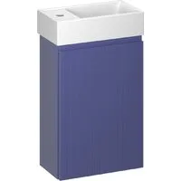 Мебель для ванных комнат Wellsee Тумба под умывальник 2 в 1 WC Area 221804002 (тумба/матовый синий, раковина/глянцевый белый, без ножек)