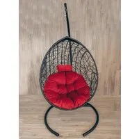 Подвесное кресло Craftmebel Кокон Капля Стандарт (черный/красный)