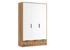 Шкаф Ивис ШК-003 - Дуб Крафт золотой / Белый гладкий (МК Стиль) (1,35м)