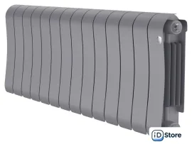 Биметаллический радиатор Royal Thermo Infinity 300 Silver Satin - 14 секций
