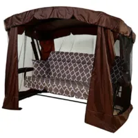 Садовые качели МебельСад Ранго с360 (коричневый ромб)