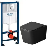 Унитаз подвесной Grossman GR-4404BMSQ GROHE Rapid SL 38721001 (с кнопкой)