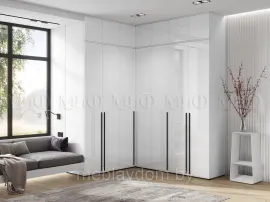 Шкафы Норд (Модульная композиция 1) - Белый глянец / Белый (МИФ)