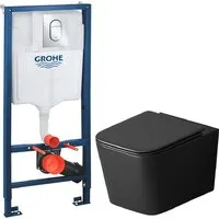 Унитаз подвесной Grossman GR-4404BMSQ GROHE Rapid SL 39504000 (с кнопкой)