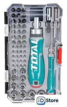 Набор отвертка с битами и головками Total TACSD30556 (55 предметов)