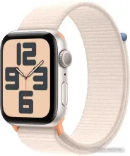 Умные часы Apple Watch SE 2 44 мм (алюминиевый корпус, звездный свет/звездный свет, нейлоновый ремешок)