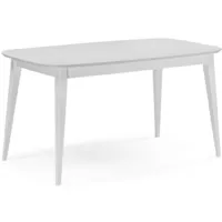 Обеденный стол Woodville Адель 145-190x80 (белый матовый)