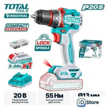 Дрель-шуруповерт Total TDLI205582 (с 1-им АКБ)