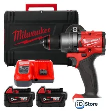 Дрель-шуруповерт Milwaukee M18 FUEL M18FDD3-502X 4933479863 (с 2-мя АКБ 5 Ач, кейс)